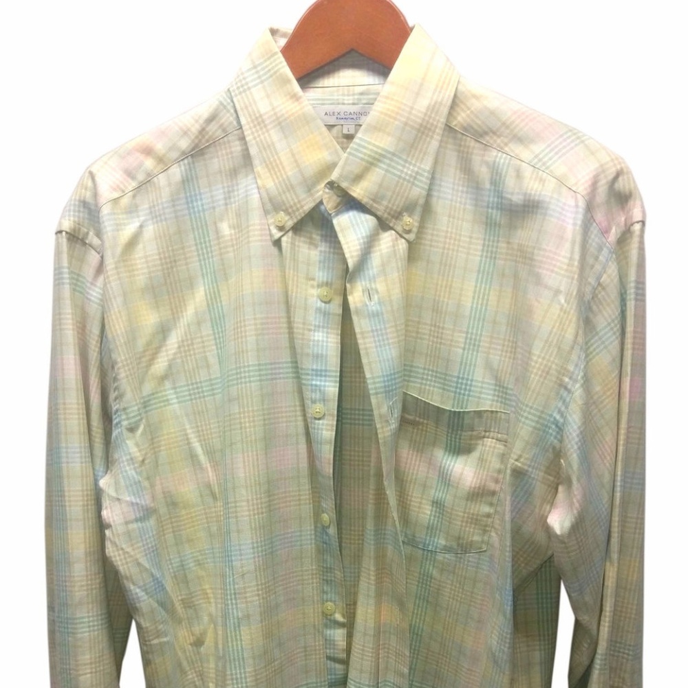 Alex Cannon Multi-Color Long Sleeve Button Shirt